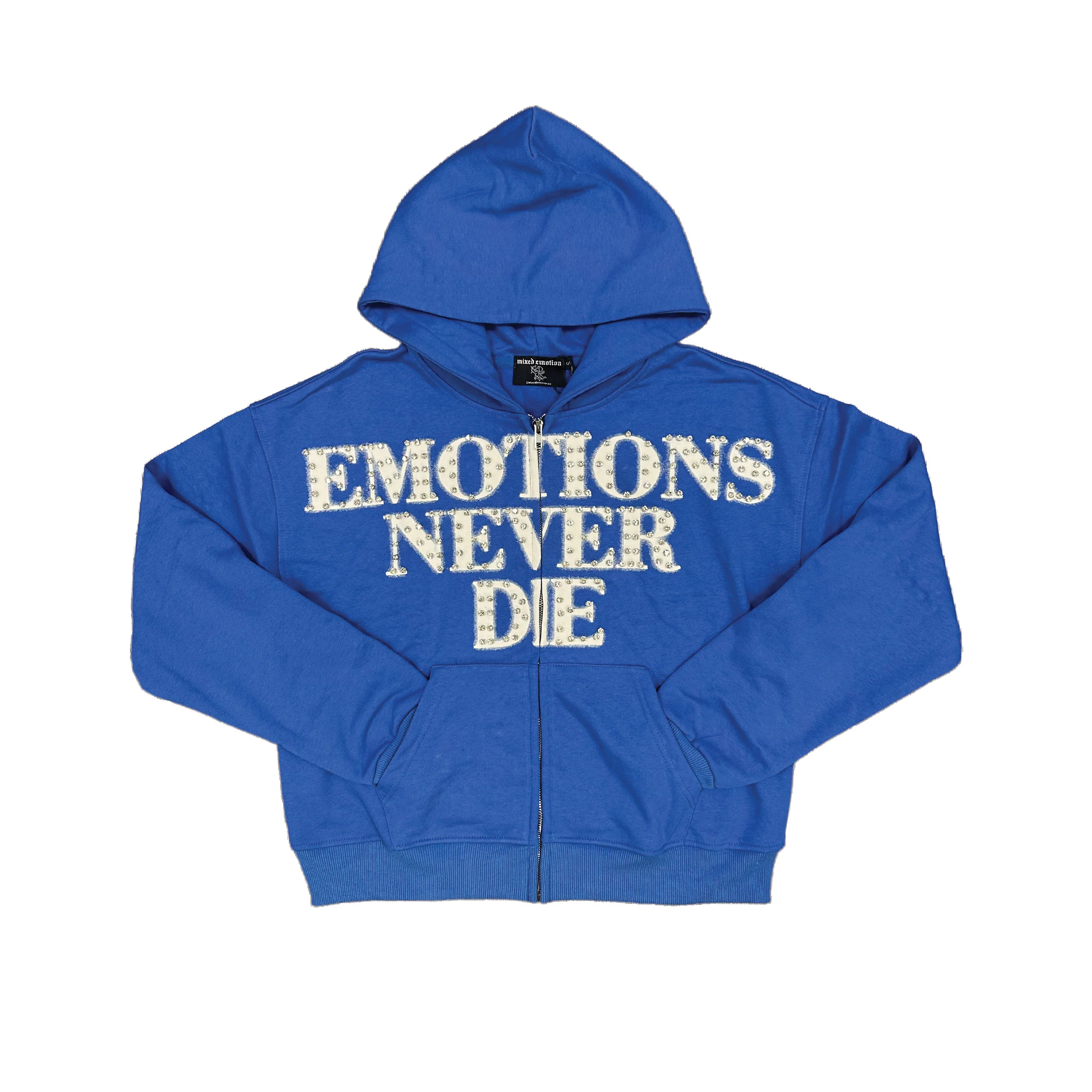 Blue ‘End’ Rhinestone Hoodie Blue ‘End’ Rhinestone Hoodie